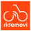 Icona logo ridemovi (azienda italiana per il noleggio di biciclette tradizionali ed elettriche e monopattini elettrici)